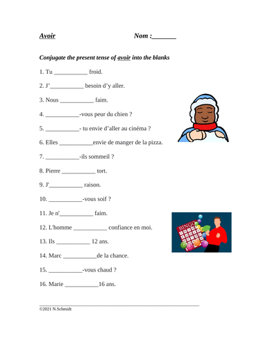 avoir-expressions-worksheet-in-french-teaching-resources