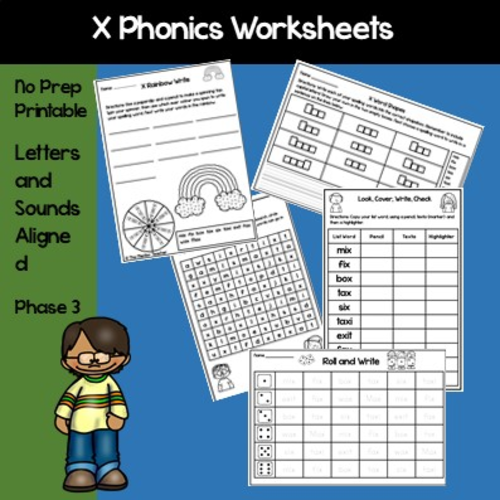 Phase 3 X sound phonics worksheets and activities | Teaching Resources