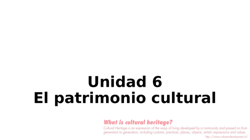 AQA El patrimonio cultural - Sitios historicos y civilizaciones prehispanicas & Arte y arquitectura