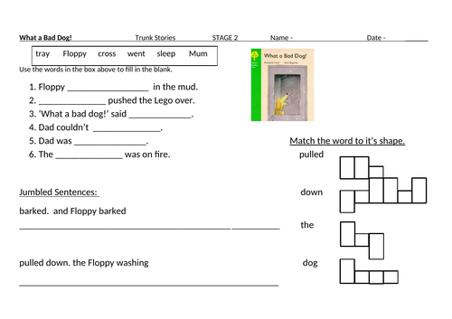 ORT LEVEL 2 Worksheets to support reading books | Teaching Resources