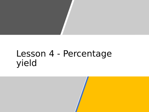 AQA GCSE Chemistry (9-1) - C4.4 The yield of a chemical reaction FULL LESSON