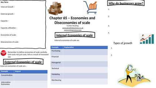 Economies of Scale Knowledge Organiser