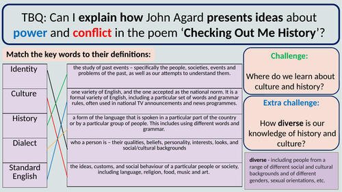 Checking Out Me History - John Agard | Teaching Resources