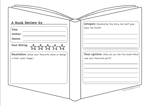 Download Printable Rating Stars Book Review Template PDF