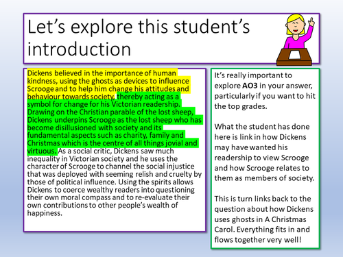 A Christmas Carol Introduction Essay  Teaching Resources