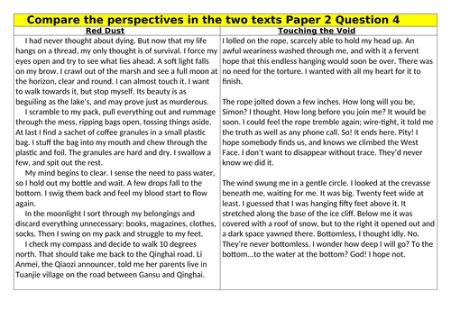 Paper 2 Question 4 Learning Journey