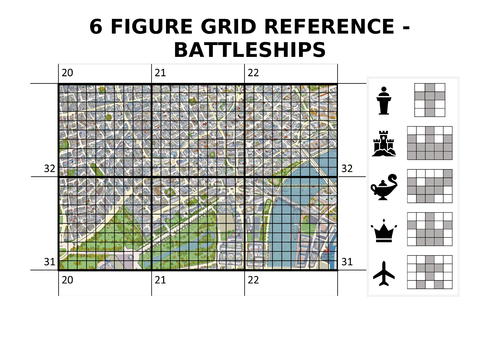Mapping - 2, 4 and 6 Figure Grid References | Teaching Resources