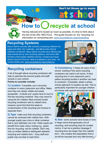 How to Recycle in School | Teaching Resources