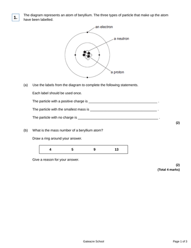 Atomic Structure and Radiation | Teaching Resources