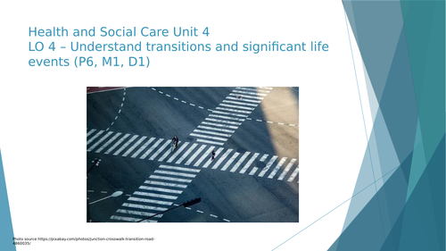 NCFE CACHE Technical Award in Health and Social Care Unit 3 LO4 Transitions and life events