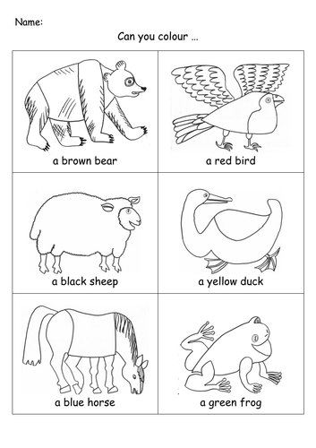 brown bear printable book pdf