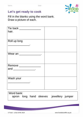 Food route - Let's get ready to cook | Teaching Resources