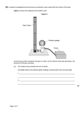 AQA GCSE Physics (9-1) - P6.7 Pressure and volume FULL LESSON ...