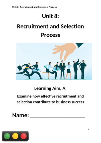 btec business unit 8 recruitment and selection process specification