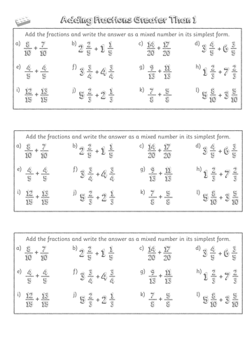 Adding Fractions Greater Than 1 - Y5 Fractions Lesson 5 - Year 5 ...
