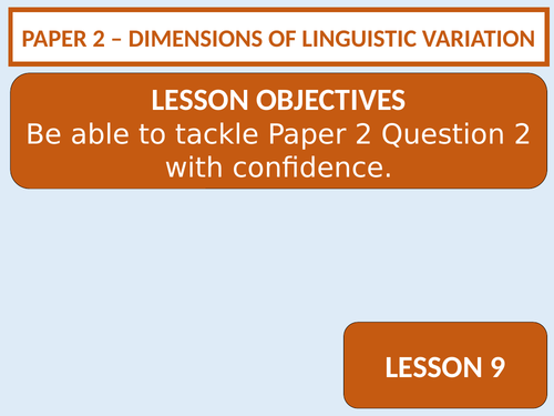 OCR A Level English Language Revision Unit | Teaching Resources