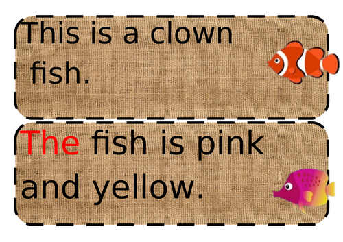 Underwater themed simple sentences EYFS