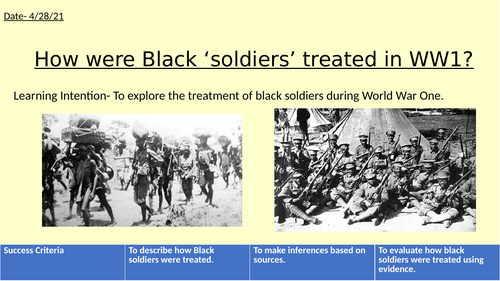 how-were-black-soldiers-treated-during-ww1-teaching-resources