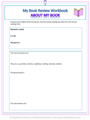 book review template ks3 free