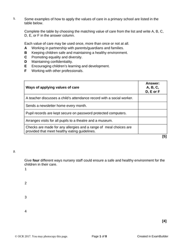 Health & Social Care Cambridge Technicals Unit 2 Bundle Equality ...