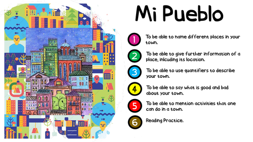 Spanish Town KS3 El pueblo | Teaching Resources
