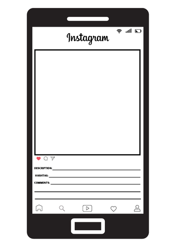Instagram Profile Template. Social Media Activity. Character Analysis ...