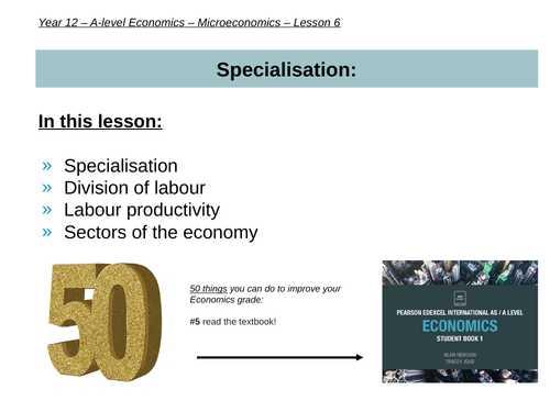 Specialisation & Division of labour (AS-level Economics)