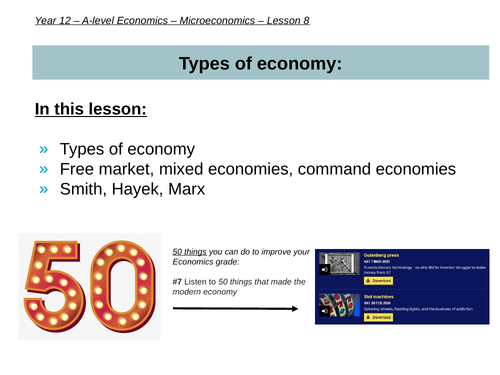 AS-level Microeconomics bundle: Introductory concepts (8 lessons ...