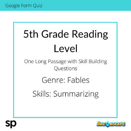 5th Grade Reading Level Long Passage With Skill Building Questions Teaching Resources