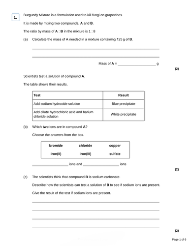 AQA GCSE Chemistry (9-1) - Chemical Analysis (C12) REVISION LESSON ...