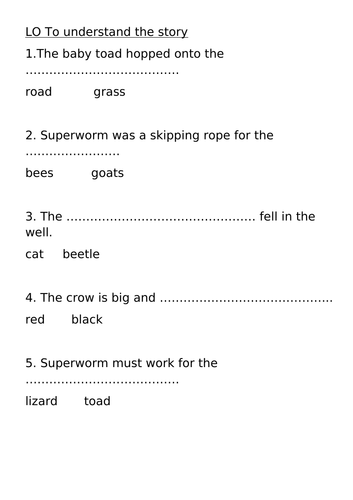 Superworm - planning ideas and resources | Teaching Resources