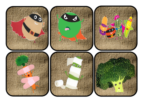 Supertato themed character hunt | Teaching Resources
