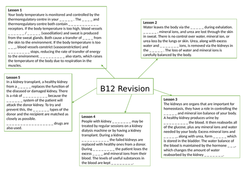 AQA GCSE Biology (9-1) Paper 2 Revision - ALL GAP FILL MIND MAPS ...