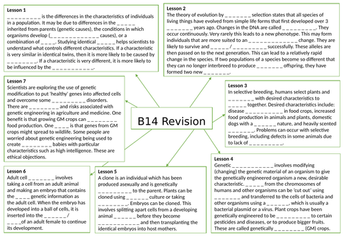 AQA GCSE Biology (9-1) Paper 2 Revision - ALL GAP FILL MIND MAPS ...