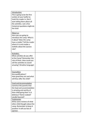 Holes - Persuasive Writing - Leaflet | Teaching Resources