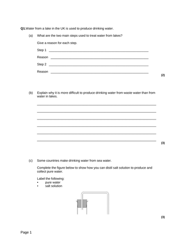 AQA GCSE Chemistry (9-1) - C14.3 Treating waste water FULL LESSON ...