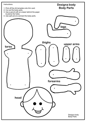 2D paper modelling: The human body | Teaching Resources