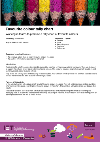 Tally chart activity | Teaching Resources