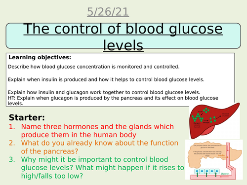 AQA combined science trilogy Biology GCSE Topic 5 (B10-B11) Homeostasis ...