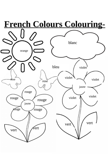 French colouring | Teaching Resources