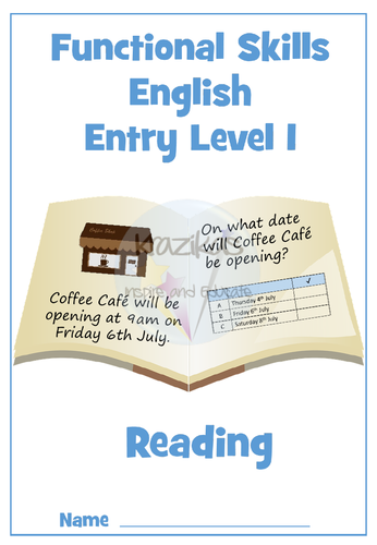 English Functional Skills Entry Level 1 Reading Workbook | Teaching ...