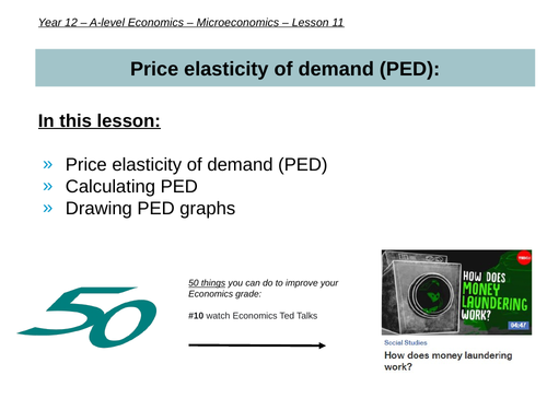 PED: Price elasticity of demand (AS-level Economics)