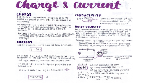 Electric Circuits Notes - A Level Physics Edexcel