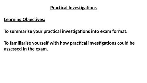 Edexcel A-Level Psychology - Cognitive - Practical Investigation