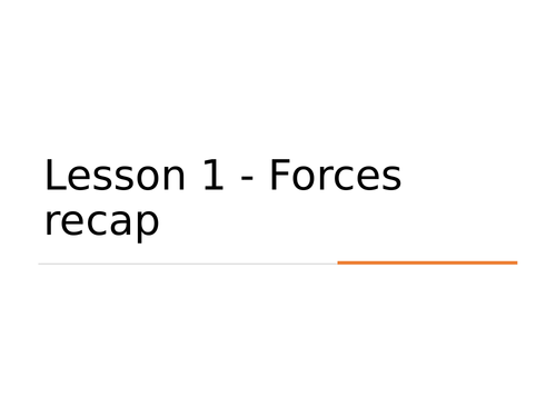 KS3 Science | 3.1.1 Speed - Lesson 1 - Forces recap FULL LESSON