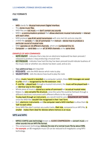 Memory, Storage Devices & Media | (I)GCSE Computer Science Notes ...