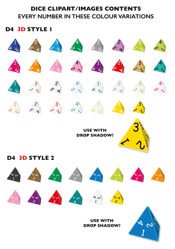 DICE CLIPART | Teaching Resources