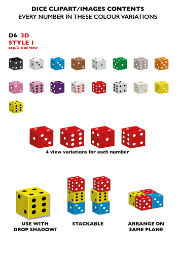 dice numbers clipart