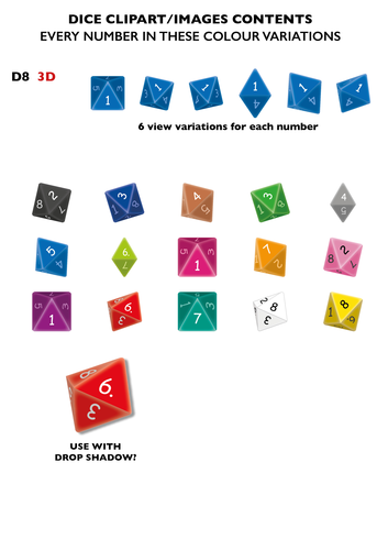 DICE CLIPART | Teaching Resources