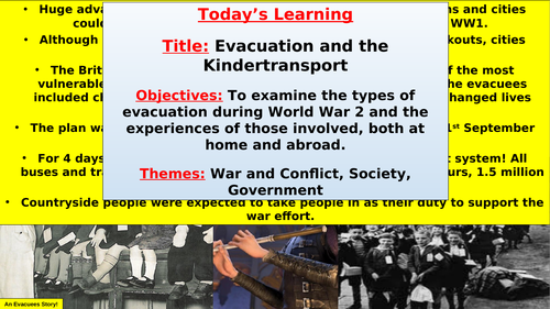 World War 2: Evacuation and the Kindertransport